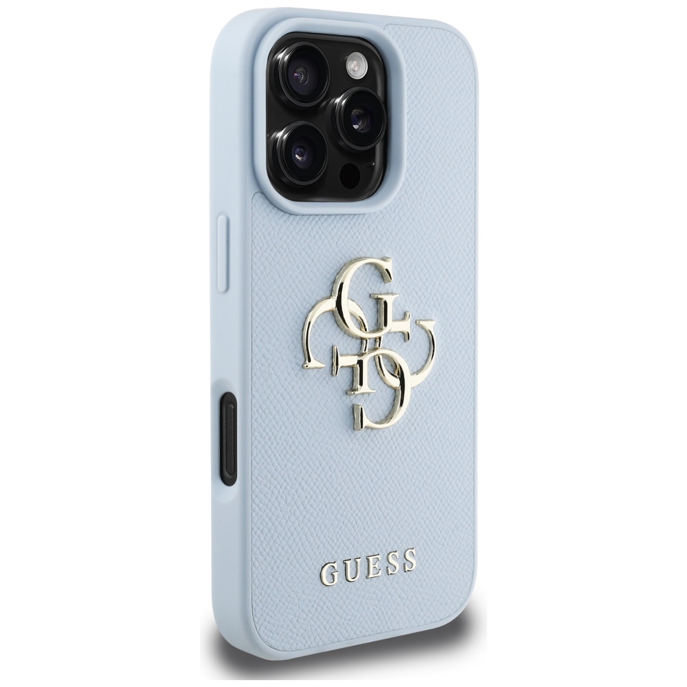 iTok webáruház - Guess Guess Grained Big 4G Logo Small Classic Logo tok iPhone 16 Pro készülékhez (kék) 4 Guess Grained Big 4G Logo Small Classic Logo case for iPhone 16 Pro (kék)