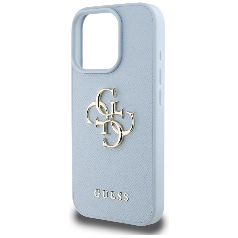 iTok webáruház - Guess Guess Grained Big 4G Logo Small Classic Logo tok iPhone 16 Pro készülékhez (kék) 6 Guess Grained Big 4G Logo Small Classic Logo case for iPhone 16 Pro (kék)