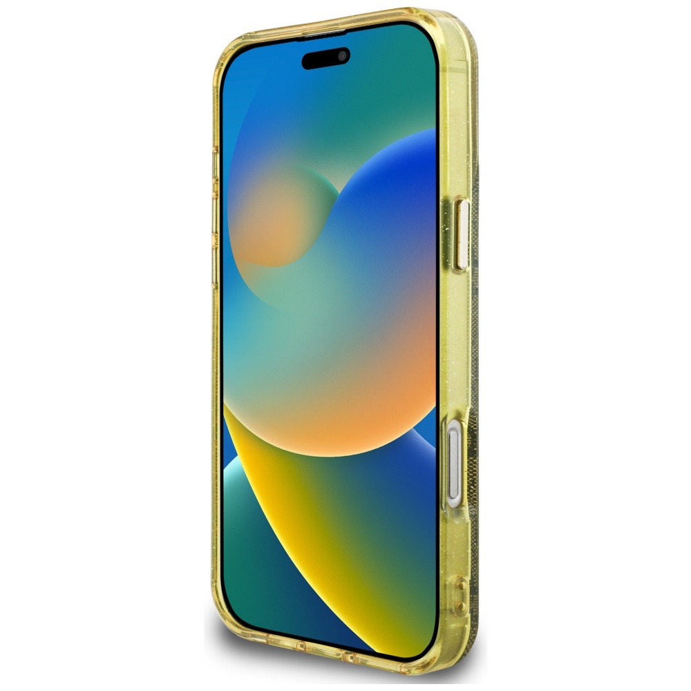 iTok webáruház - Guess Guess IML Metal Glitter 4G Circle Triangle MagSafe tok iPhone 16 Pro készülékhez (barna) 5 Guess IML Metal Glitter 4G Circle Triangle MagSafe Case for iPhone 16 Pro (barna)