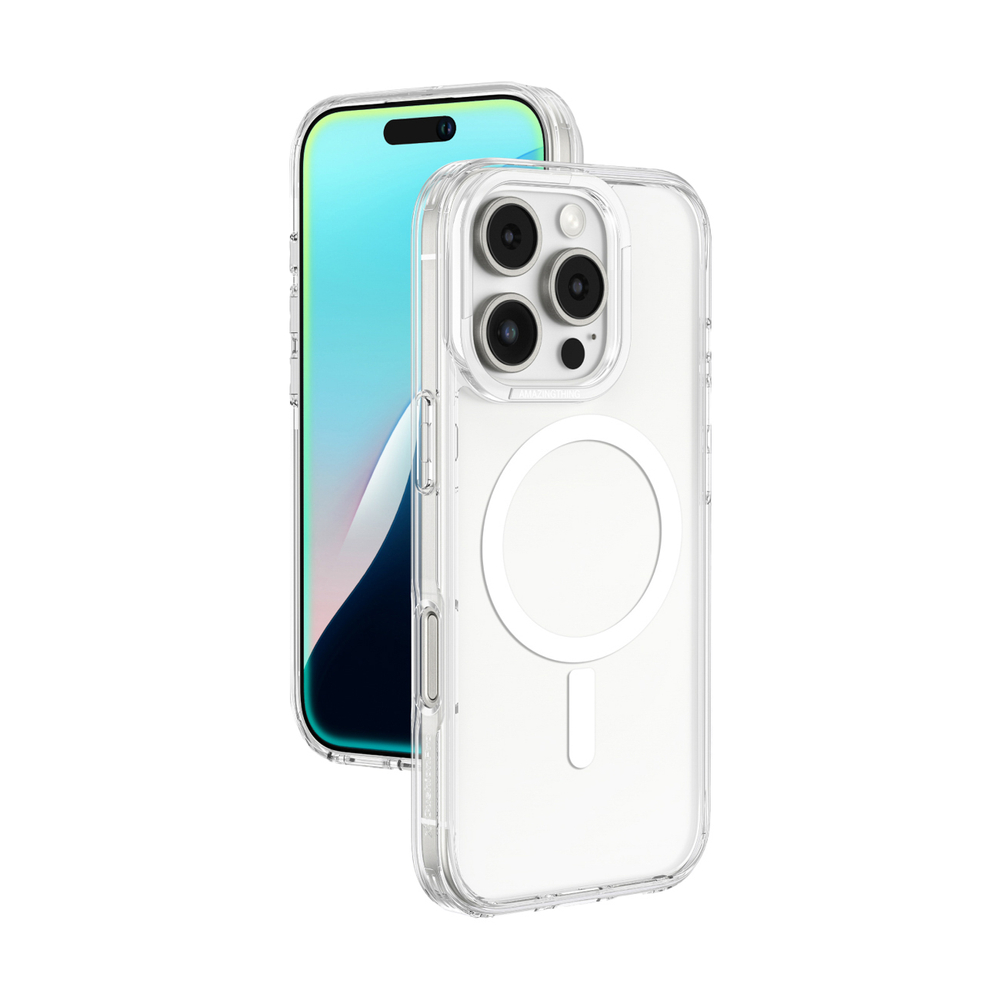 iTok webáruház - AmazingThing AmazingThing Minimal Mag Case mágneses gyűrűvel iPhone 16 Pro készülékhez (átlátszó) 1 AmazingThing Minimal Mag Case with Magnetic Ring for iPhone 16 Pro (átlátszó)