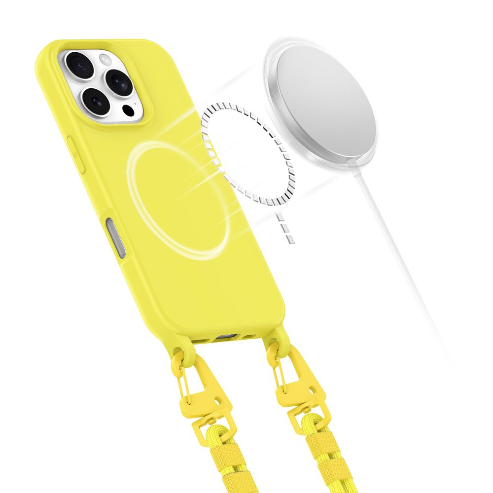 iTok webáruház - Tech-Protect Tech-Protect Magnecklace MagSafe tok iPhone 16 Pro készülékhez (sárga) 3 Tech-Protect Magnecklace MagSafe Case for iPhone 16 Pro (sárga)