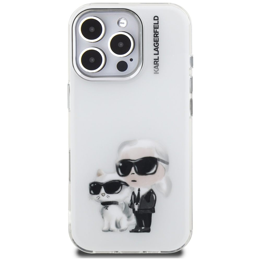 iTok webáruház - Karl Lagerfeld Karl Lagerfeld IML Aquarelle Karl & Choupette & Logo iPhone 16 Pro tok (fehér) 3 Karl Lagerfeld IML Aquarelle Karl & Choupette & Logo iPhone 16 Pro Case (fehér)