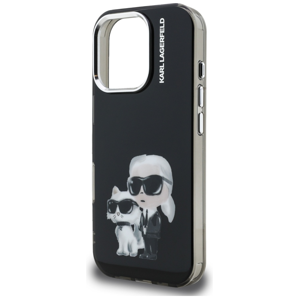 iTok webáruház - Karl Lagerfeld Karl Lagerfeld IML Aquarelle Karl & Choupette & Logo tok iPhone 16 Pro készülékhez – fekete 6 Karl Lagerfeld IML Aquarelle Karl & Choupette & Logo iPhone 16 Pro Case Black