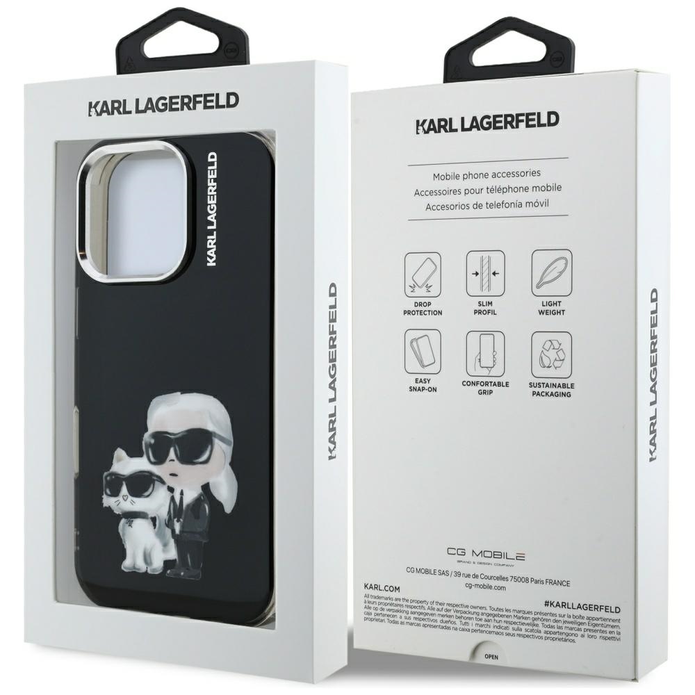 iTok webáruház - Karl Lagerfeld Karl Lagerfeld IML Aquarelle Karl & Choupette & Logo tok iPhone 16 Pro készülékhez – fekete 8 Karl Lagerfeld IML Aquarelle Karl & Choupette & Logo iPhone 16 Pro Case Black