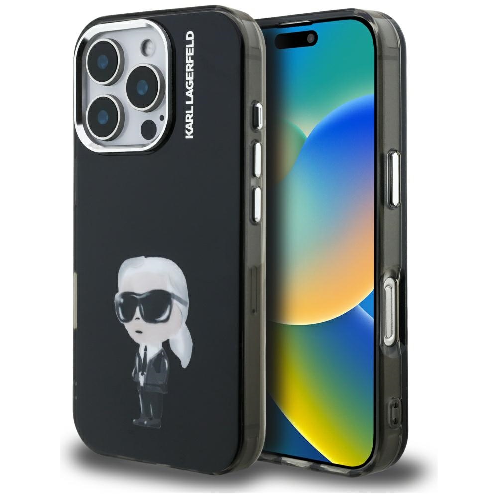 iTok webáruház - Karl Lagerfeld Karl Lagerfeld IML Aquarelle Karl & Logo MagSafe tok iPhone 16 Pro készülékhez (fekete) 1 Karl Lagerfeld IML Aquarelle Karl & Logo MagSafe Case for iPhone 16 Pro (fekete)