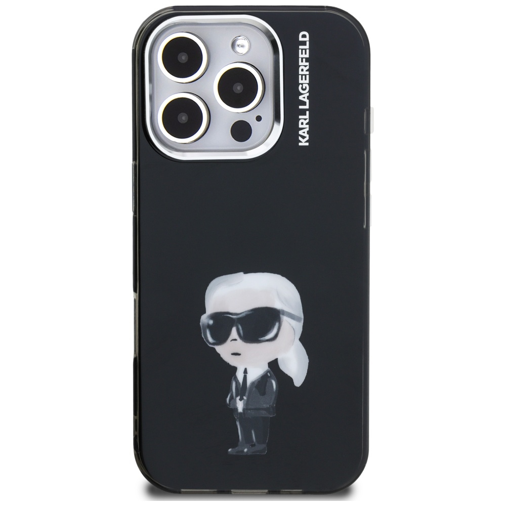 iTok webáruház - Karl Lagerfeld Karl Lagerfeld IML Aquarelle Karl & Logo MagSafe tok iPhone 16 Pro készülékhez (fekete) 3 Karl Lagerfeld IML Aquarelle Karl & Logo MagSafe Case for iPhone 16 Pro (fekete)