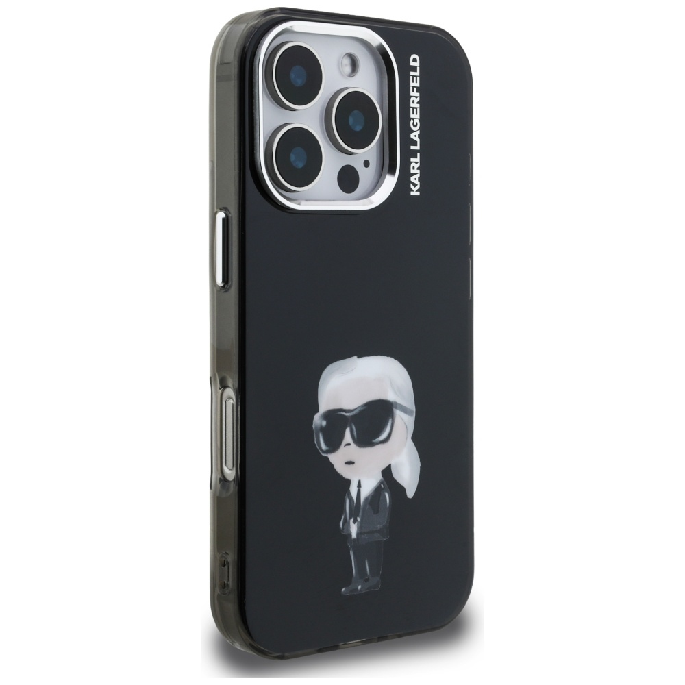 iTok webáruház - Karl Lagerfeld Karl Lagerfeld IML Aquarelle Karl & Logo MagSafe tok iPhone 16 Pro készülékhez (fekete) 4 Karl Lagerfeld IML Aquarelle Karl & Logo MagSafe Case for iPhone 16 Pro (fekete)