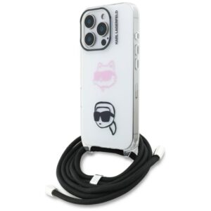 Karl Lagerfeld IML Crossbody Karl&Choupette Head tok iPhone 16 Pro (fehér)