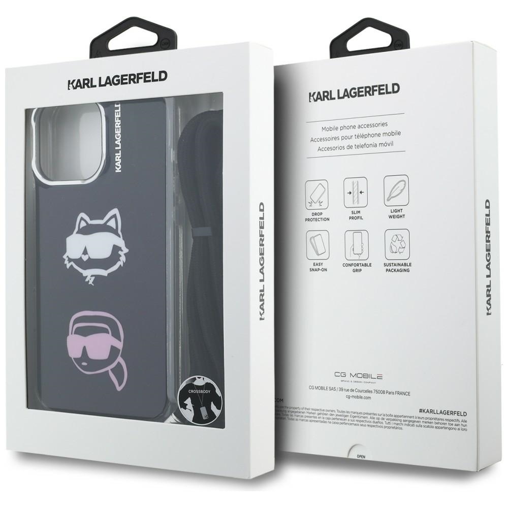 iTok webáruház - Karl Lagerfeld Karl Lagerfeld IML Crossbody Karl&Choupette Head tok iPhone 16 Pro készülékhez (fekete) 7 Karl Lagerfeld IML Crossbody Karl&Choupette Head Case for iPhone 16 Pro (fekete)