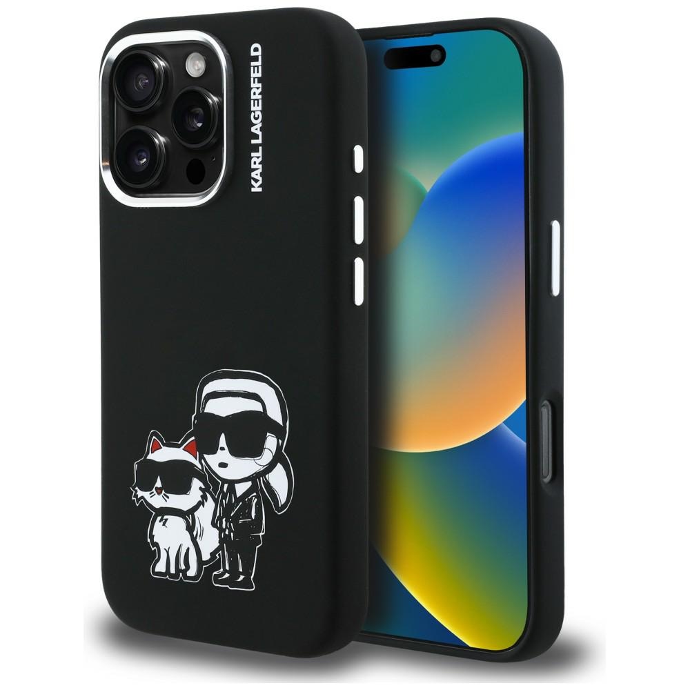 iTok webáruház - Karl Lagerfeld Karl Lagerfeld Silicone Karl&Choupette Sketch MagSafe tok iPhone 16 Pro készülékhez (fekete) 1 Karl Lagerfeld Silicone Karl&Choupette Sketch MagSafe Case for iPhone 16 Pro (fekete)