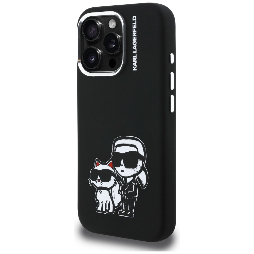 iTok webáruház - Karl Lagerfeld Karl Lagerfeld Silicone Karl&Choupette Sketch MagSafe tok iPhone 16 Pro készülékhez (fekete) 2 Karl Lagerfeld Silicone Karl&Choupette Sketch MagSafe Case for iPhone 16 Pro (fekete)