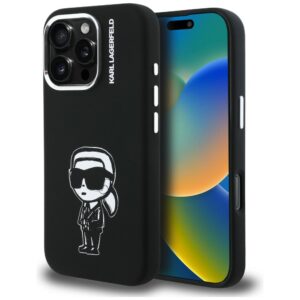 Karl Lagerfeld Silicone Karl Sketch MagSafe tok iPhone 16 Pro készülékhez (fekete)