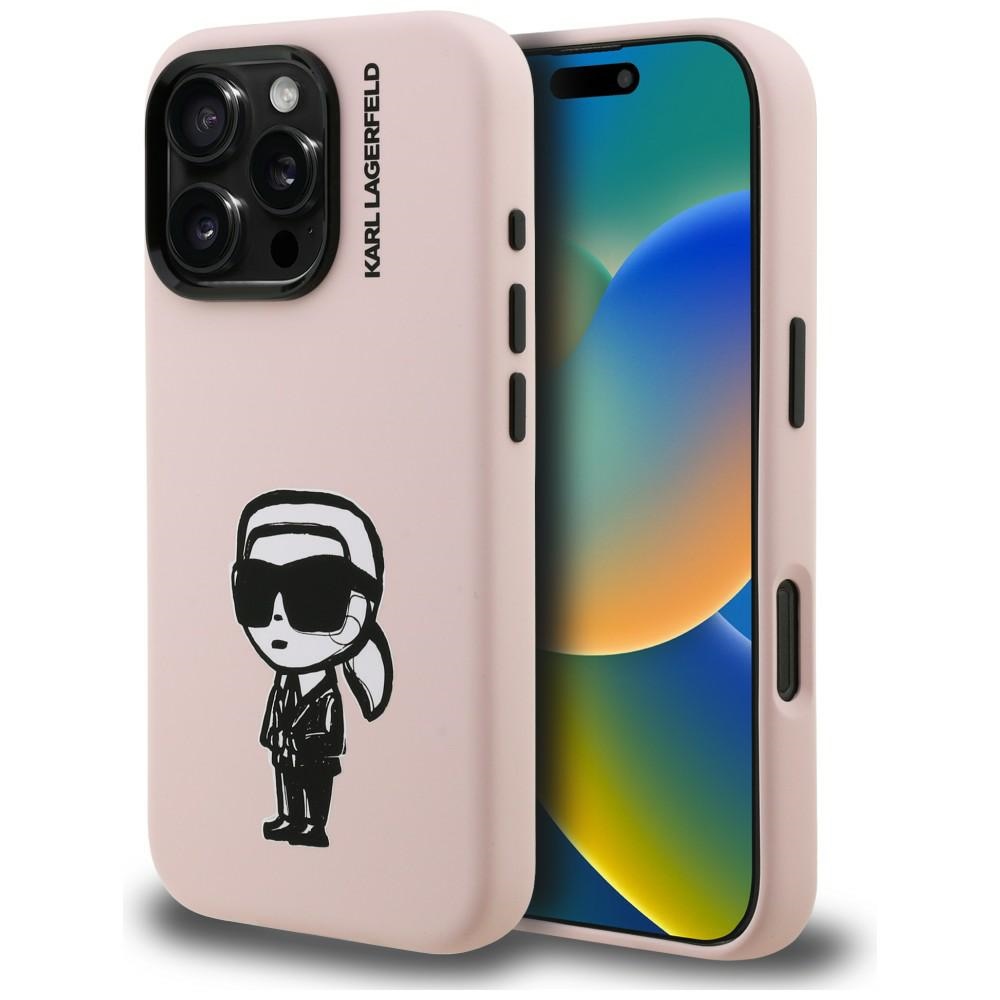 iTok webáruház - Karl Lagerfeld Karl Lagerfeld Silicone Karl Sketch MagSafe szilikon tok iPhone 16 Pro (rózsaszín) 1 Karl Lagerfeld Silicone Karl Sketch MagSafe Case for iPhone 16 Pro (rózsaszín)