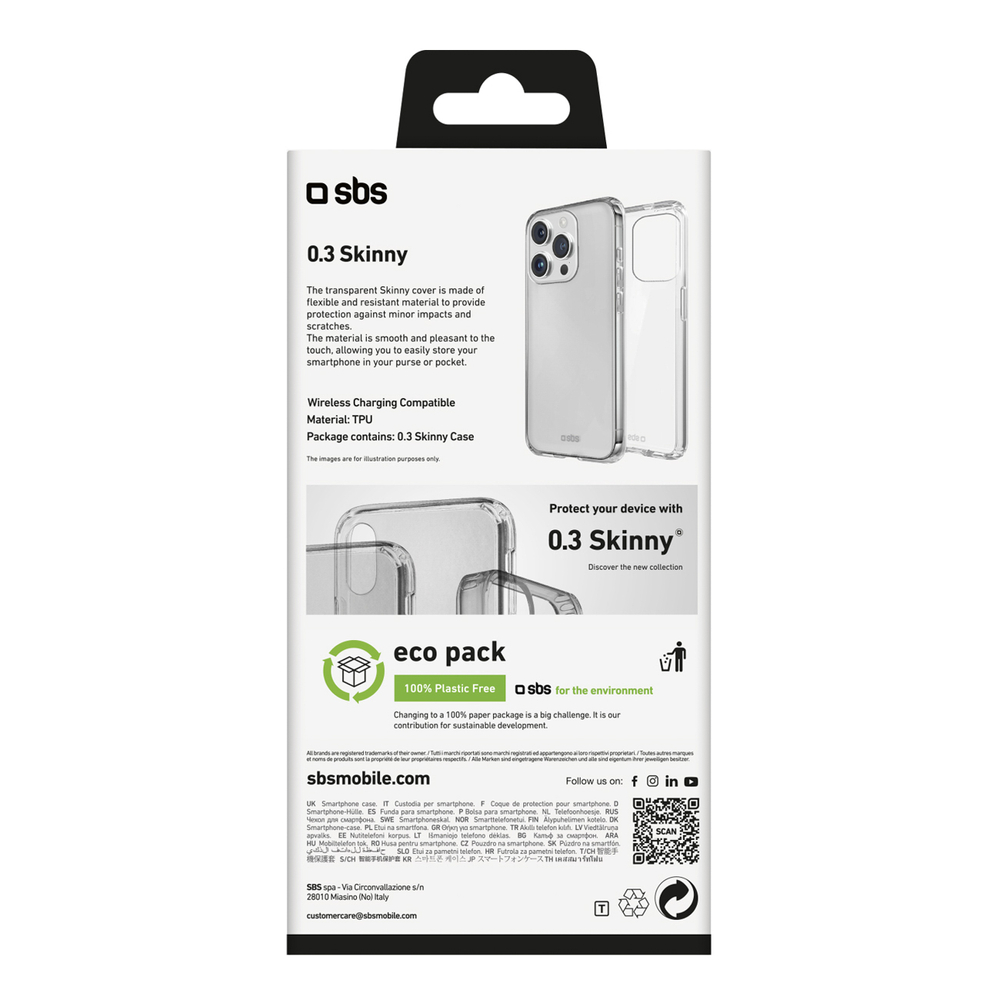 iTok webáruház - SBS SBS Skinny Cover tok iPhone 16 Pro készülékhez (átlátszó) 3 SBS Skinny Cover for iPhone 16 Pro (átlátszó)