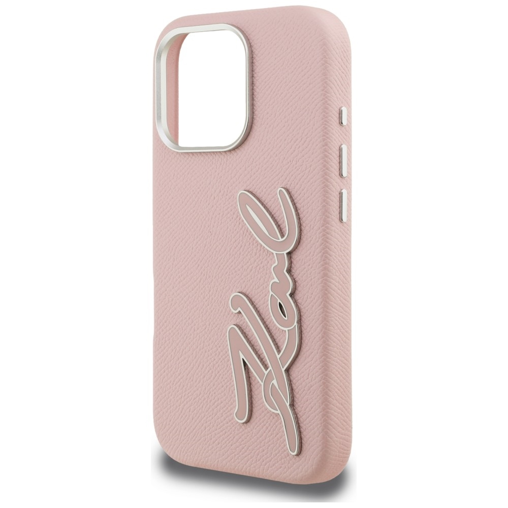 iTok webáruház - Karl Lagerfeld Karl Lagerfeld FW Grained Signature Logo tok iPhone 16 Pro készülékhez (rózsaszín) 6 Karl Lagerfeld FW Grained Signature Logo iPhone 16 Pro Case (rózsaszín)