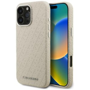 Karl Lagerfeld FW Stamped Karl MagSafe tok iPhone 16 Pro (bézs)