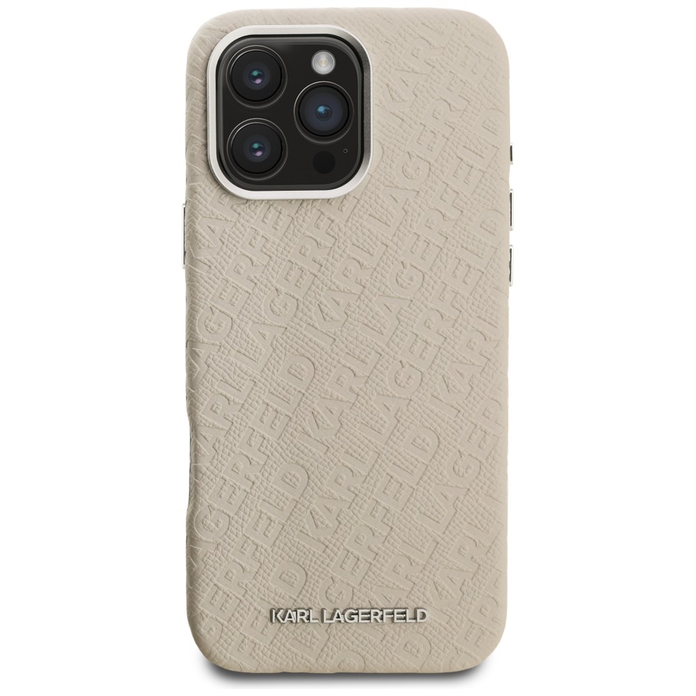 iTok webáruház - Karl Lagerfeld Karl Lagerfeld FW Stamped Karl MagSafe tok iPhone 16 Pro (bézs) 3 Karl Lagerfeld FW Stamped Karl MagSafe Case for iPhone 16 Pro (bézs)