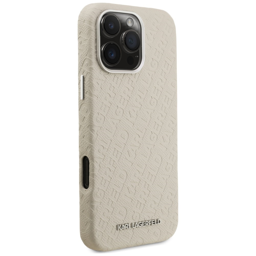 iTok webáruház - Karl Lagerfeld Karl Lagerfeld FW Stamped Karl MagSafe tok iPhone 16 Pro (bézs) 4 Karl Lagerfeld FW Stamped Karl MagSafe Case for iPhone 16 Pro (bézs)