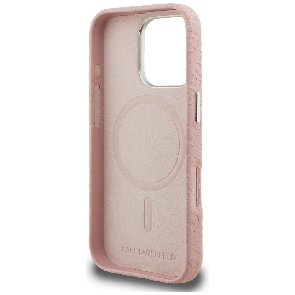 iTok webáruház - Karl Lagerfeld Karl Lagerfeld FW Stamped Karl MagSafe tok iPhone 16 Pro készülékhez (rózsaszín) 7 Karl Lagerfeld FW Stamped Karl MagSafe Case for iPhone 16 Pro (rózsaszín)