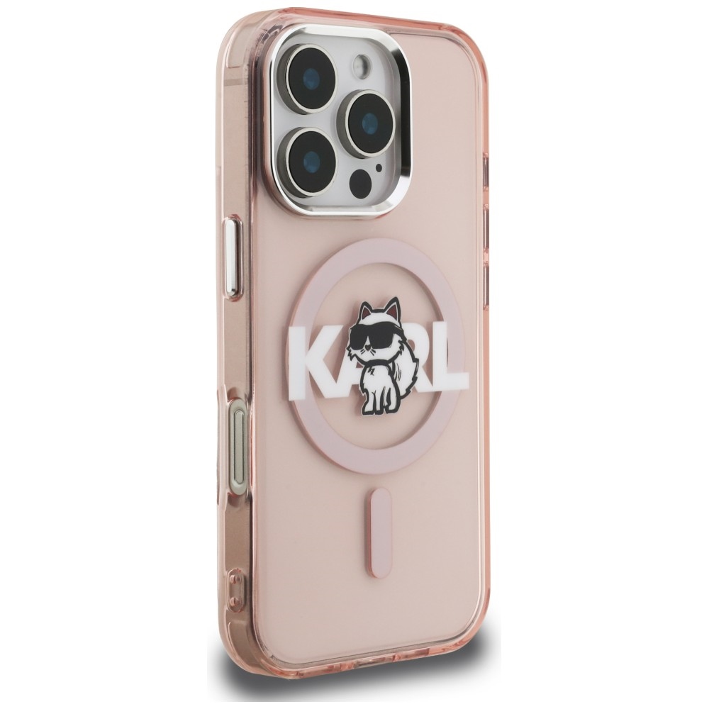 iTok webáruház - Karl Lagerfeld Karl Lagerfeld IML Choupette Sketch Logo MagSafe tok iPhone 16 Pro készülékhez (rózsaszín) 4 Karl Lagerfeld IML Choupette Sketch Logo MagSafe Case for iPhone 16 Pro (rózsaszín)