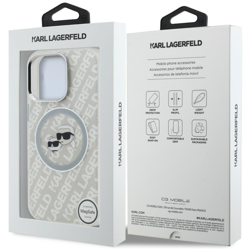 iTok webáruház - Karl Lagerfeld Karl Lagerfeld IML Glitter Karl & Choupette Heads Logo MagSafe tok iPhone 16 Pro-hoz (szürke) 8 Karl Lagerfeld IML Glitter Karl & Choupette Heads Logo MagSafe Case for iPhone 16 Pro (szürke)