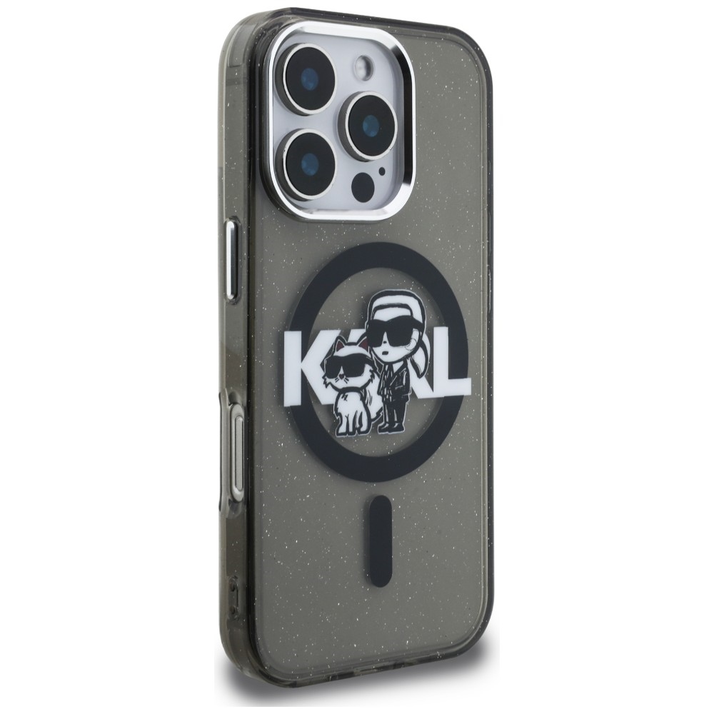 iTok webáruház - Karl Lagerfeld Karl Lagerfeld IML Glitter Karl & Choupette Sketch Logo MagSafe tok iPhone 16 Pro készülékhez (fekete) 4 Karl Lagerfeld IML Glitter Karl & Choupette Sketch Logo MagSafe Case for iPhone 16 Pro (fekete)
