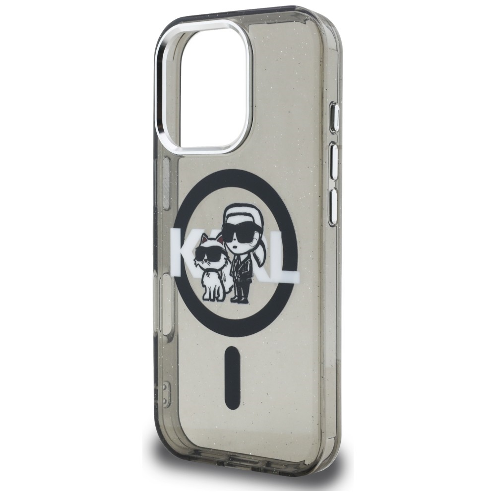 iTok webáruház - Karl Lagerfeld Karl Lagerfeld IML Glitter Karl & Choupette Sketch Logo MagSafe tok iPhone 16 Pro készülékhez (fekete) 6 Karl Lagerfeld IML Glitter Karl & Choupette Sketch Logo MagSafe Case for iPhone 16 Pro (fekete)