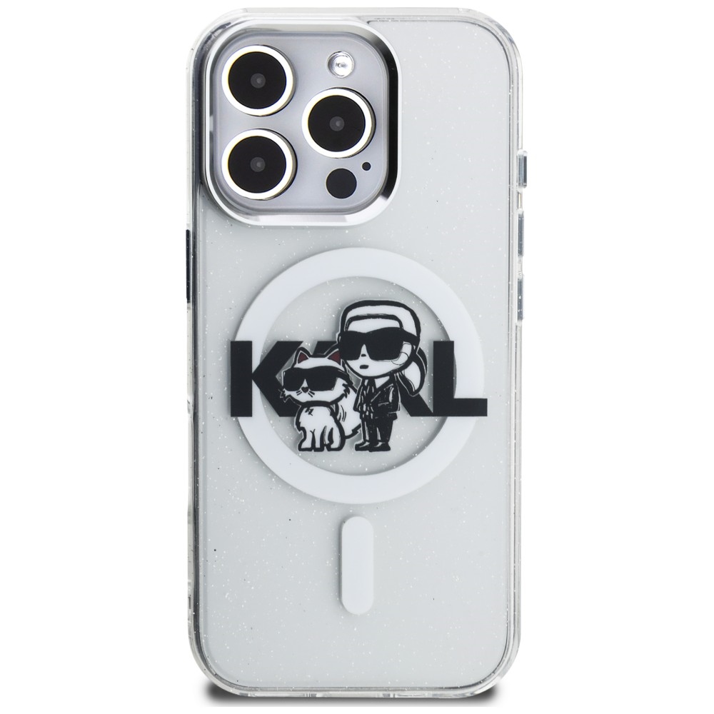 iTok webáruház - Karl Lagerfeld Karl Lagerfeld IML Glitter Karl & Choupette Sketch Logo MagSafe tok iPhone 16 Pro készülékhez (átlátszó) 3 Karl Lagerfeld IML Glitter Karl & Choupette Sketch Logo MagSafe Case for iPhone 16 Pro (átlátszó)