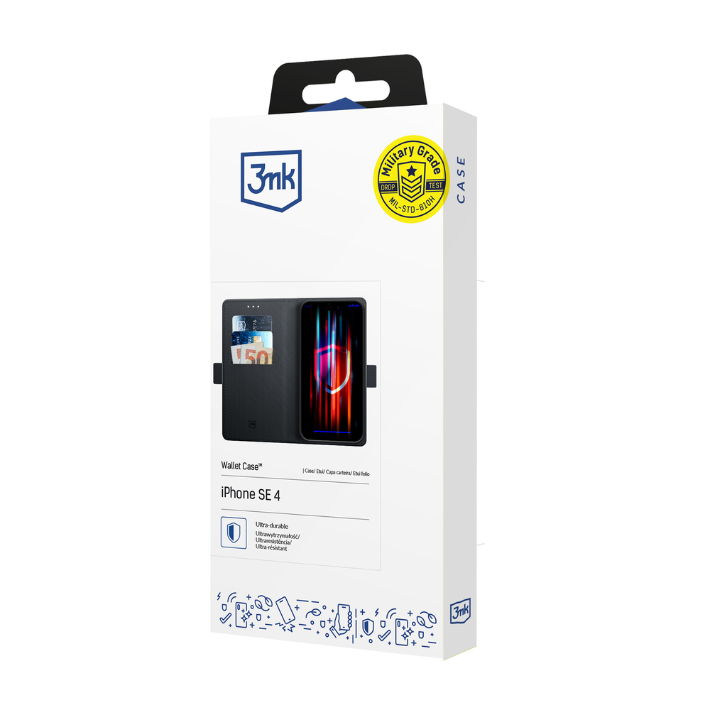 iTok webáruház - 3MK 3mk Wallet Case tok iPhone 17e / 16e (fekete) 3 3mk Wallet Case for iPhone 17e / 16e (fekete)