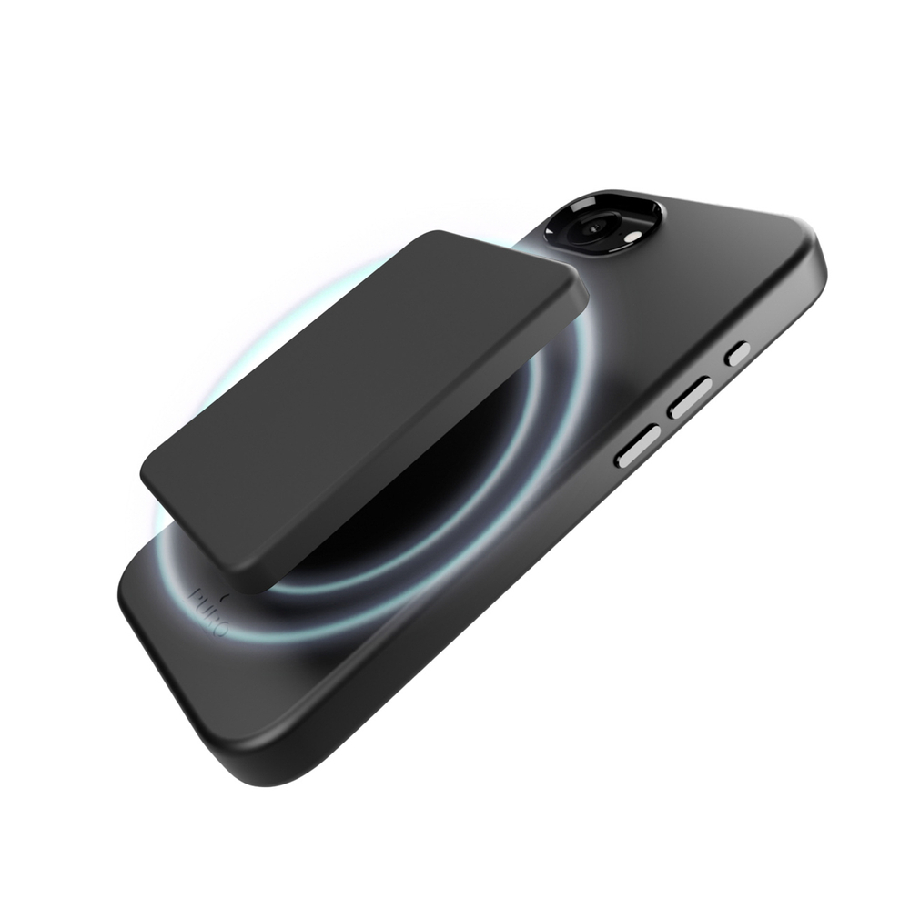 iTok webáruház - Puro Puro Icon Mag Pro MagSafe szilikon tok iPhone 16e/17e készülékhez (fekete) 4 Puro Icon Mag Pro MagSafe Silicone Case for iPhone 16e/17e (fekete)