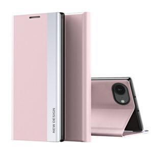Sleep Case Pro tok iPhone 16e / 17e készülékhez, állvánnyal és fedéllel (rózsaszín)