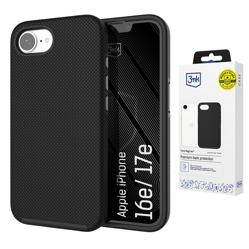 iTok webáruház - 3MK 3mk Fortis MagCase tok iPhone 16e / 17e készülékhez (fekete) 1 3mk Fortis MagCase for iPhone 16e / 17e (fekete)