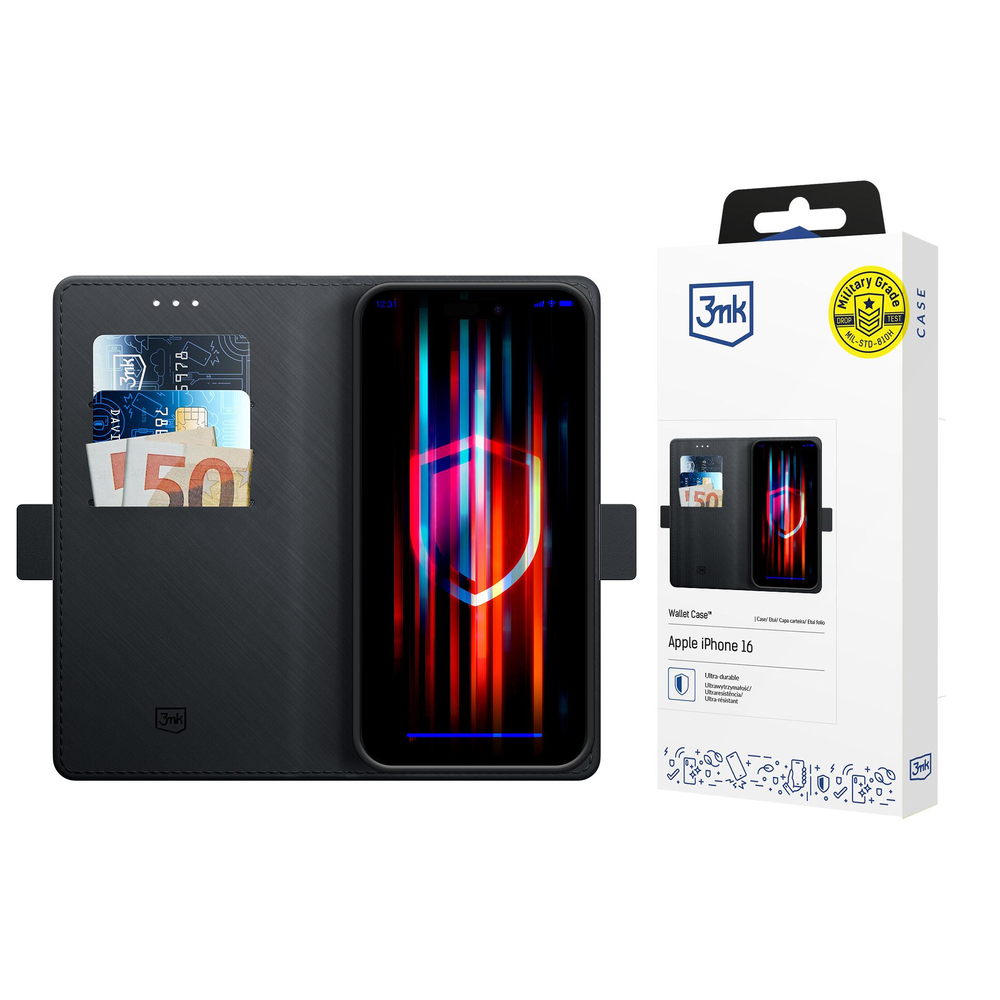 iTok webáruház - 3MK 3mk Wallet tok iPhone 17 készülékhez (fekete) 1 3mk Wallet Case for iPhone 17 (fekete)