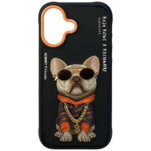 Nimmy Glasses Cool Dog tok iPhone 17-hez (fekete)