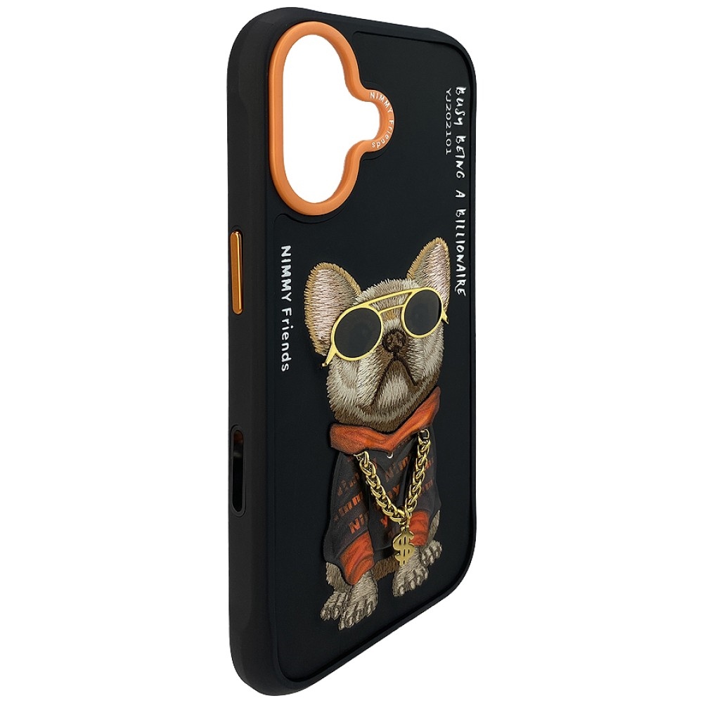 iTok webáruház - Hurtel Nimmy Glasses Cool Dog tok iPhone 17-hez (fekete) 4 Nimmy Glasses Cool Dog iPhone 17 Case (fekete)