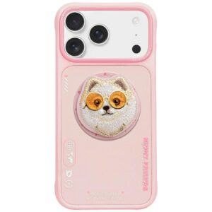Nimmy Glasses Cool Dog MagSafe tok iPhone 17-hez (rózsaszín)