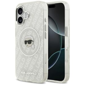 Karl Lagerfeld IML Karl Head Logo MagSafe tok iPhone 17 készülékhez (szürke)