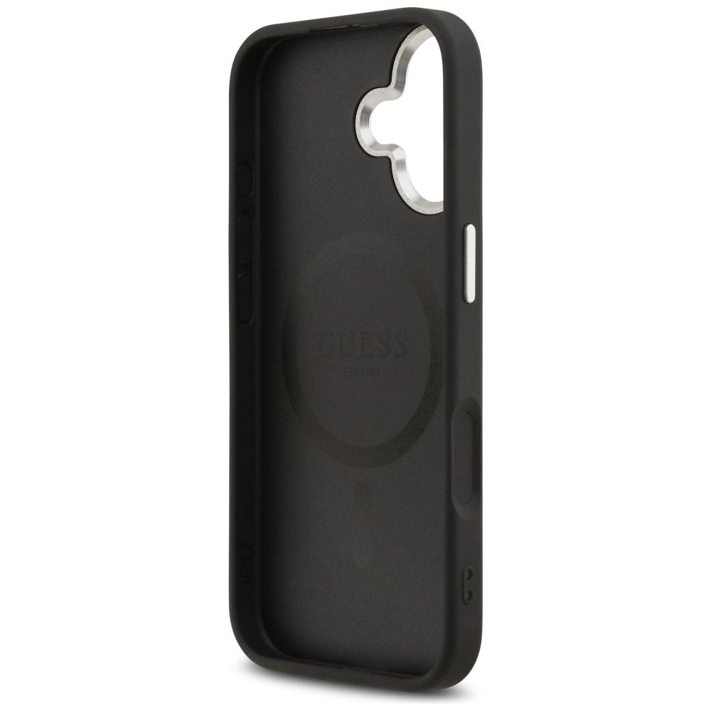 iTok webáruház - Guess Guess Classic Logo MagSafe tok iPhone 17 készülékhez (fekete) 7 Guess Classic Logo MagSafe Case for iPhone 17 (fekete)