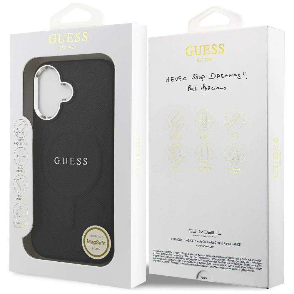 iTok webáruház - Guess Guess Classic Logo MagSafe tok iPhone 17 készülékhez (fekete) 8 Guess Classic Logo MagSafe Case for iPhone 17 (fekete)