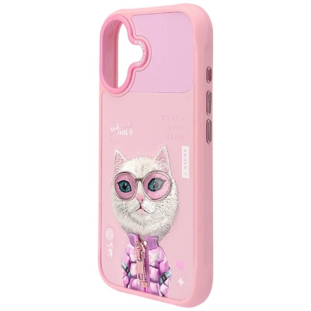 iTok webáruház - Hurtel Nimmy Cool&Cute 2.0 macskás tok iPhone 17-hez (rózsaszín) 5 Nimmy Cool&Cute 2.0 Cat Case for iPhone 17 (rózsaszín)