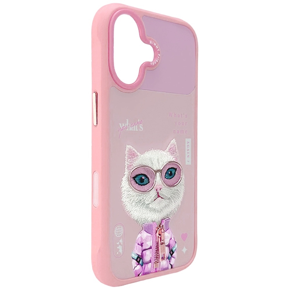 iTok webáruház - Hurtel Nimmy Cool&Cute 2.0 macskás tok iPhone 17-hez (rózsaszín) 6 Nimmy Cool&Cute 2.0 Cat Case for iPhone 17 (rózsaszín)