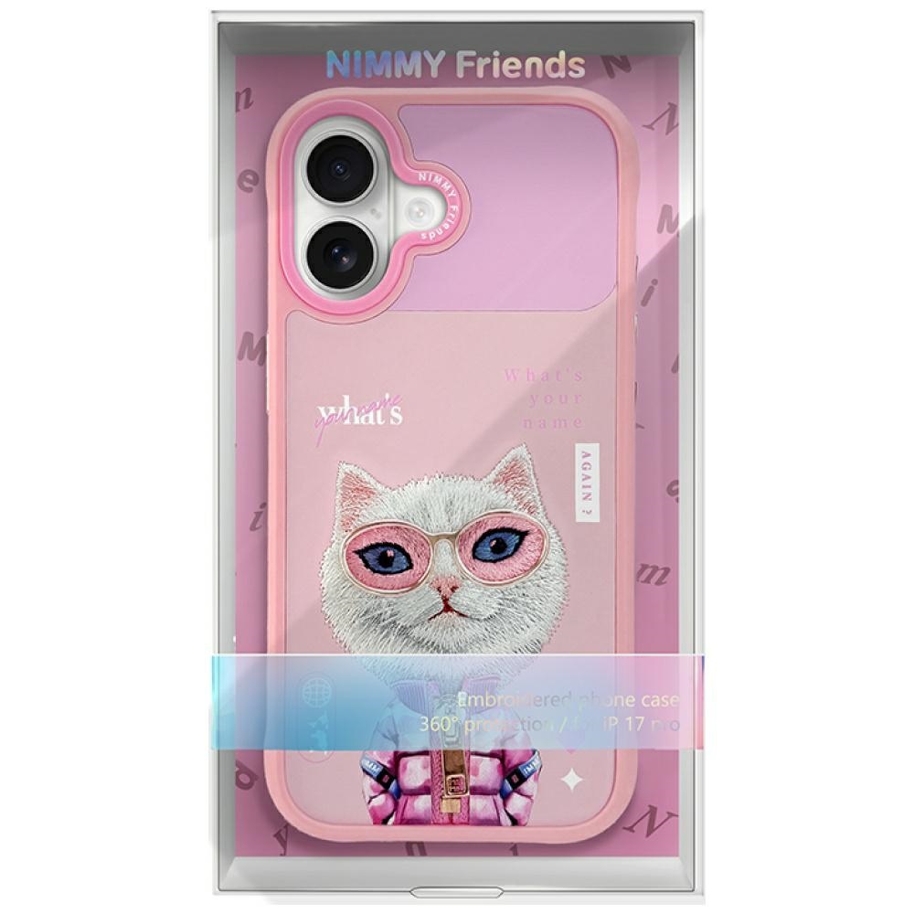 iTok webáruház - Hurtel Nimmy Cool&Cute 2.0 macskás tok iPhone 17-hez (rózsaszín) 7 Nimmy Cool&Cute 2.0 Cat Case for iPhone 17 (rózsaszín)