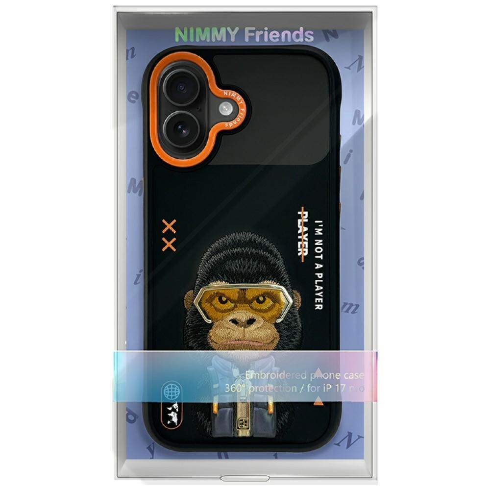 iTok webáruház - Hurtel Nimmy Cool&Cute 2.0 Gorilla tok iPhone 17-hez (fekete) 7 Nimmy Cool&Cute 2.0 Gorilla Case for iPhone 17 (fekete)