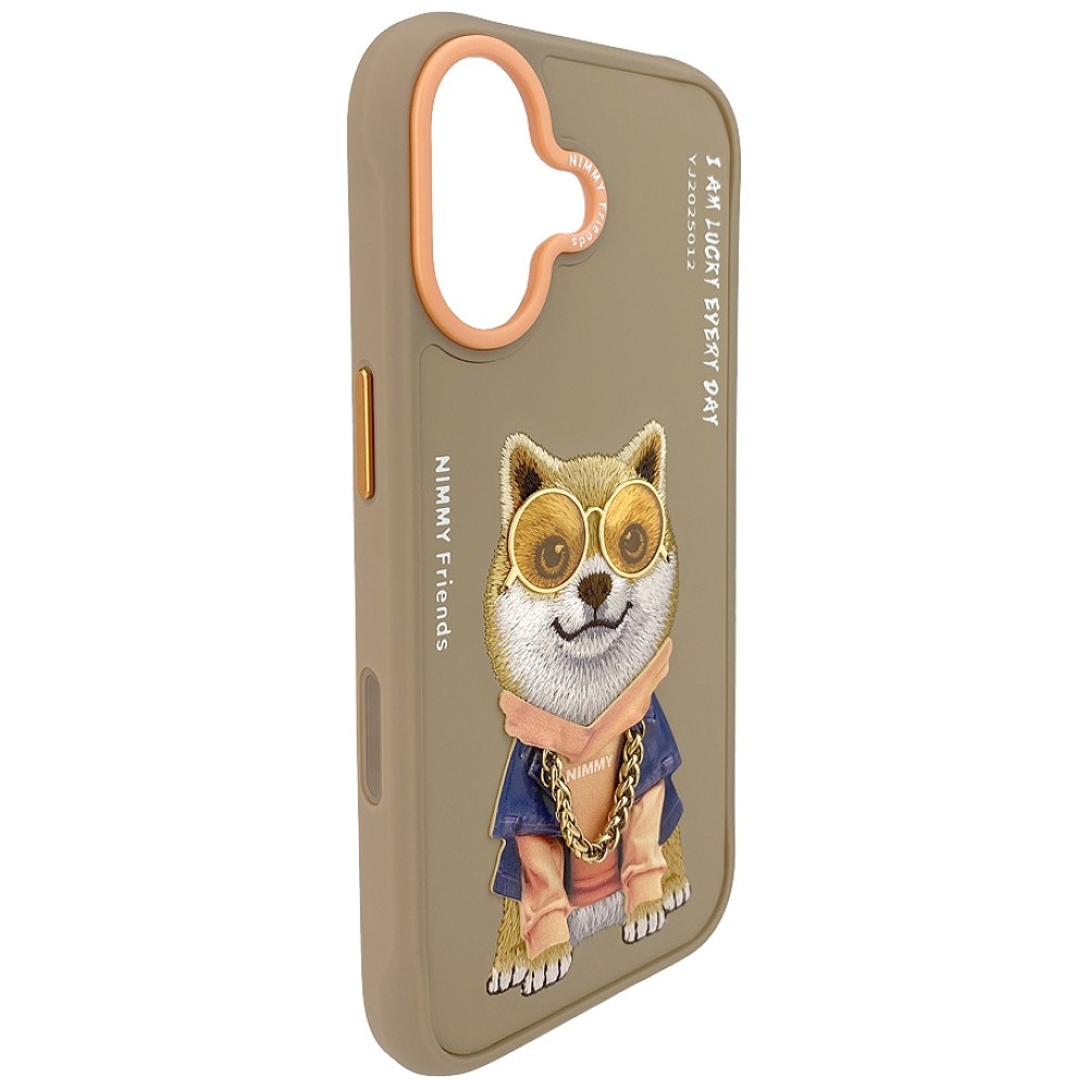 iTok webáruház - Hurtel Nimmy Glasses Cool nag iPhone 17 tok (bézs) 3 Nimmy Glasses Cool nag iPhone 17 Case (bézs)