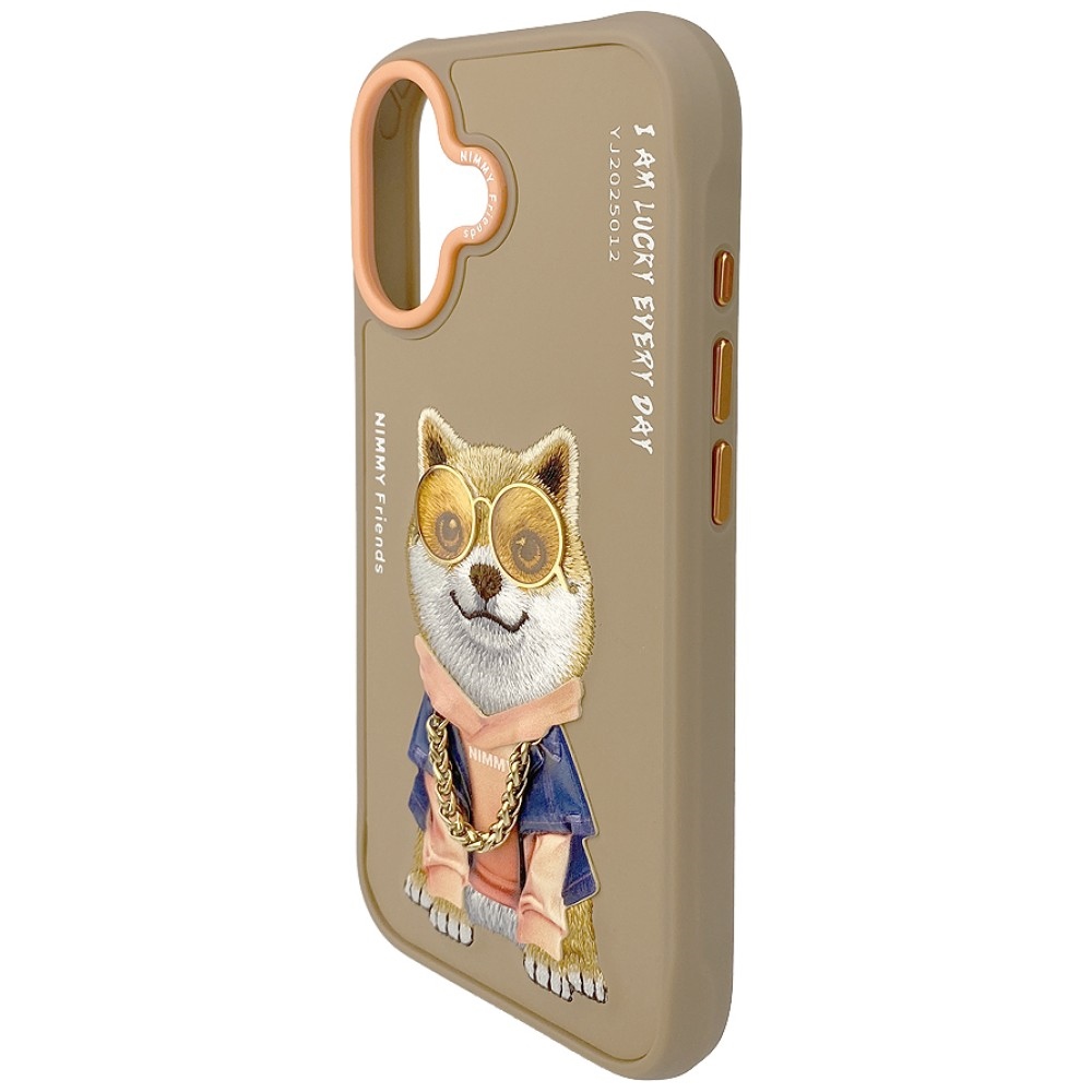 iTok webáruház - Hurtel Nimmy Glasses Cool nag iPhone 17 tok (bézs) 4 Nimmy Glasses Cool nag iPhone 17 Case (bézs)