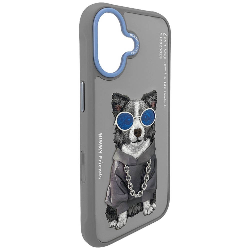 iTok webáruház - Hurtel Nimmy Glasses Cool nag iPhone 17 tok (szürke) 4 Nimmy Glasses Cool nag iPhone 17 Case (szürke)