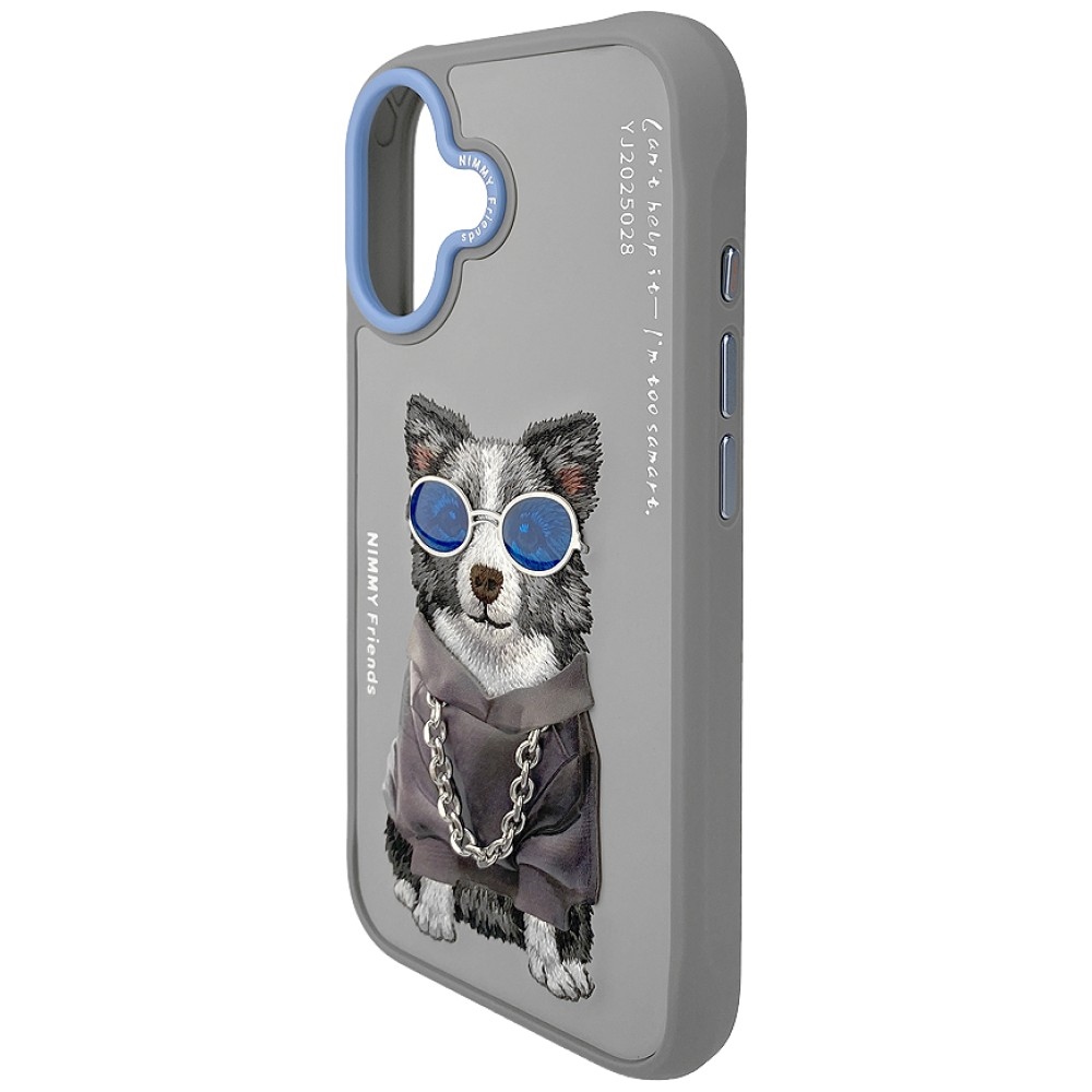 iTok webáruház - Hurtel Nimmy Glasses Cool nag iPhone 17 tok (szürke) 5 Nimmy Glasses Cool nag iPhone 17 Case (szürke)