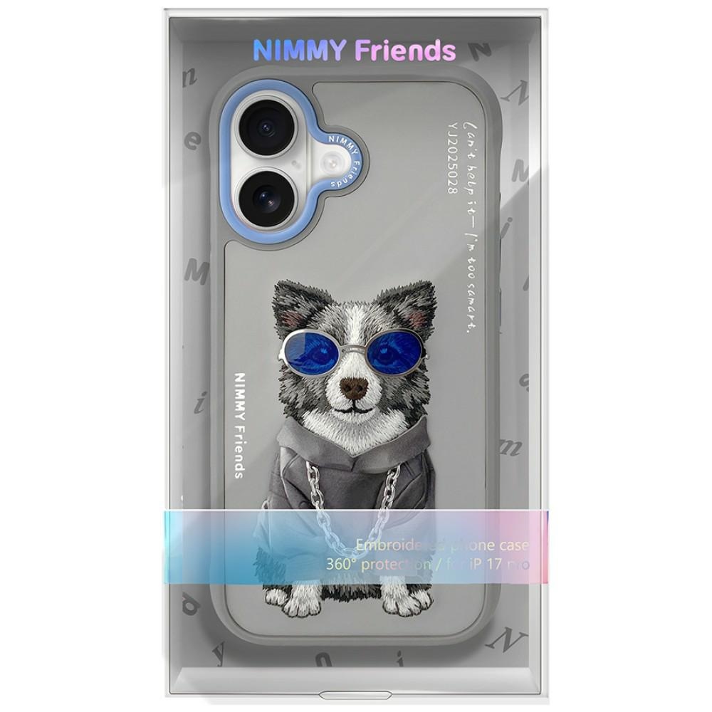 iTok webáruház - Hurtel Nimmy Glasses Cool nag iPhone 17 tok (szürke) 7 Nimmy Glasses Cool nag iPhone 17 Case (szürke)
