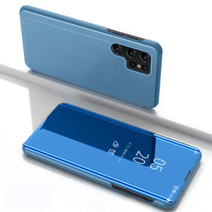Clear View tok Samsung Galaxy S25 Ultra flip tok – kék (kék)