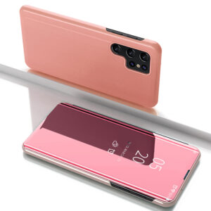 Clear View Case flip tok Samsung Galaxy S25 Ultra készülékhez (rózsaszín)